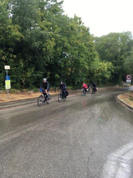 onderweg in de regen